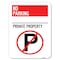 Signmission No Parking-Private Property W/ No Parking Alum Rust Proof Parking Sign, 18" x 24", A-1824-23799 A-1824-23799 - alternate 1